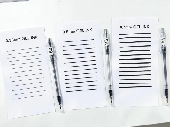 Ink flow sample sheets