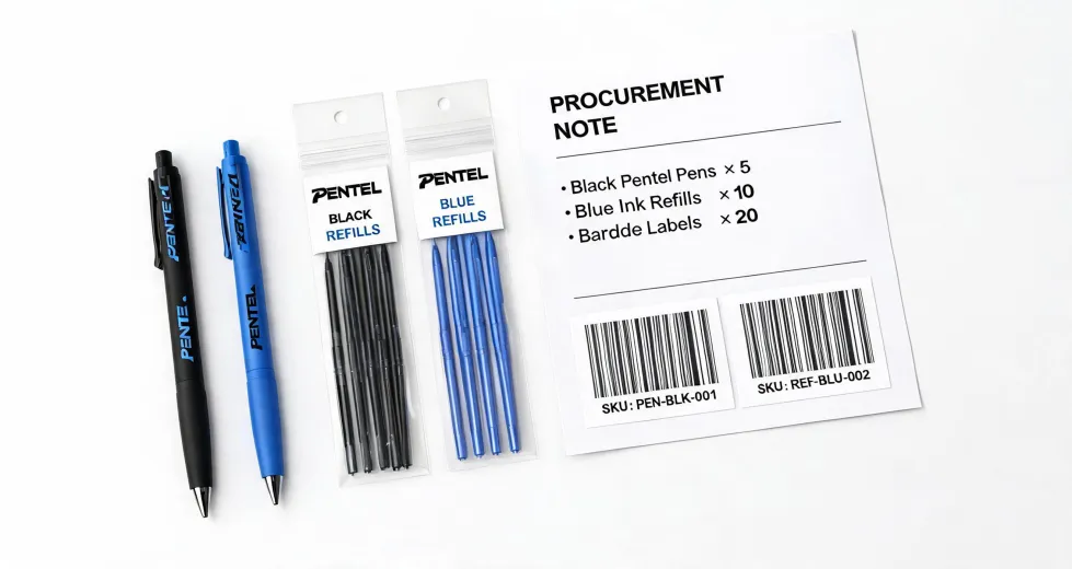 Writing instrument procurement desk