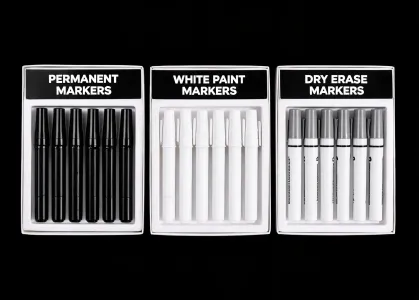 Permanent markers and white markers