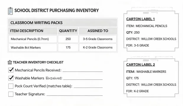 School district stationery pack